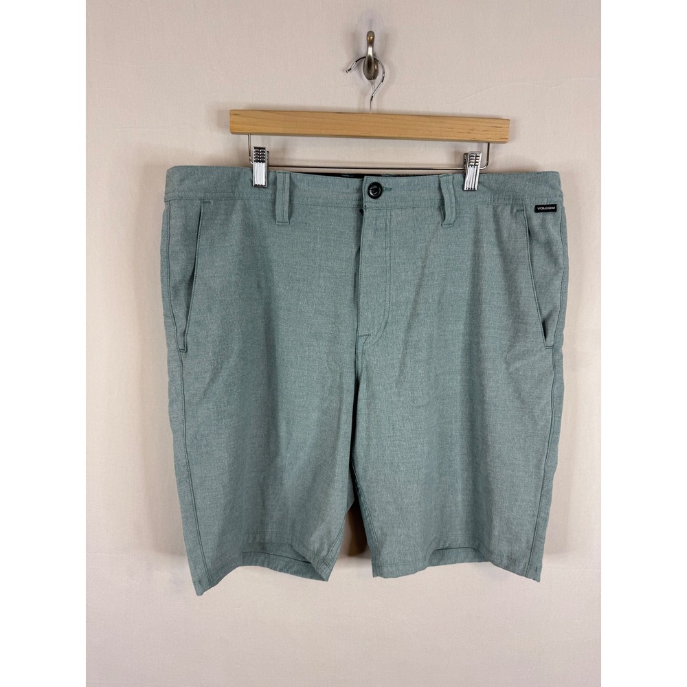 Volcom Surf & Turf Hybrid Shorts Mens 38 Green‎ Heather 4-Way Stretch